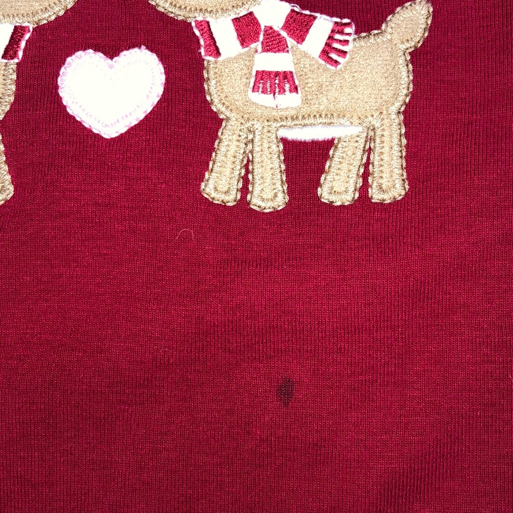 Gymboree holiday reindeer tunic ruffled top 3T - Picture 4 of 4